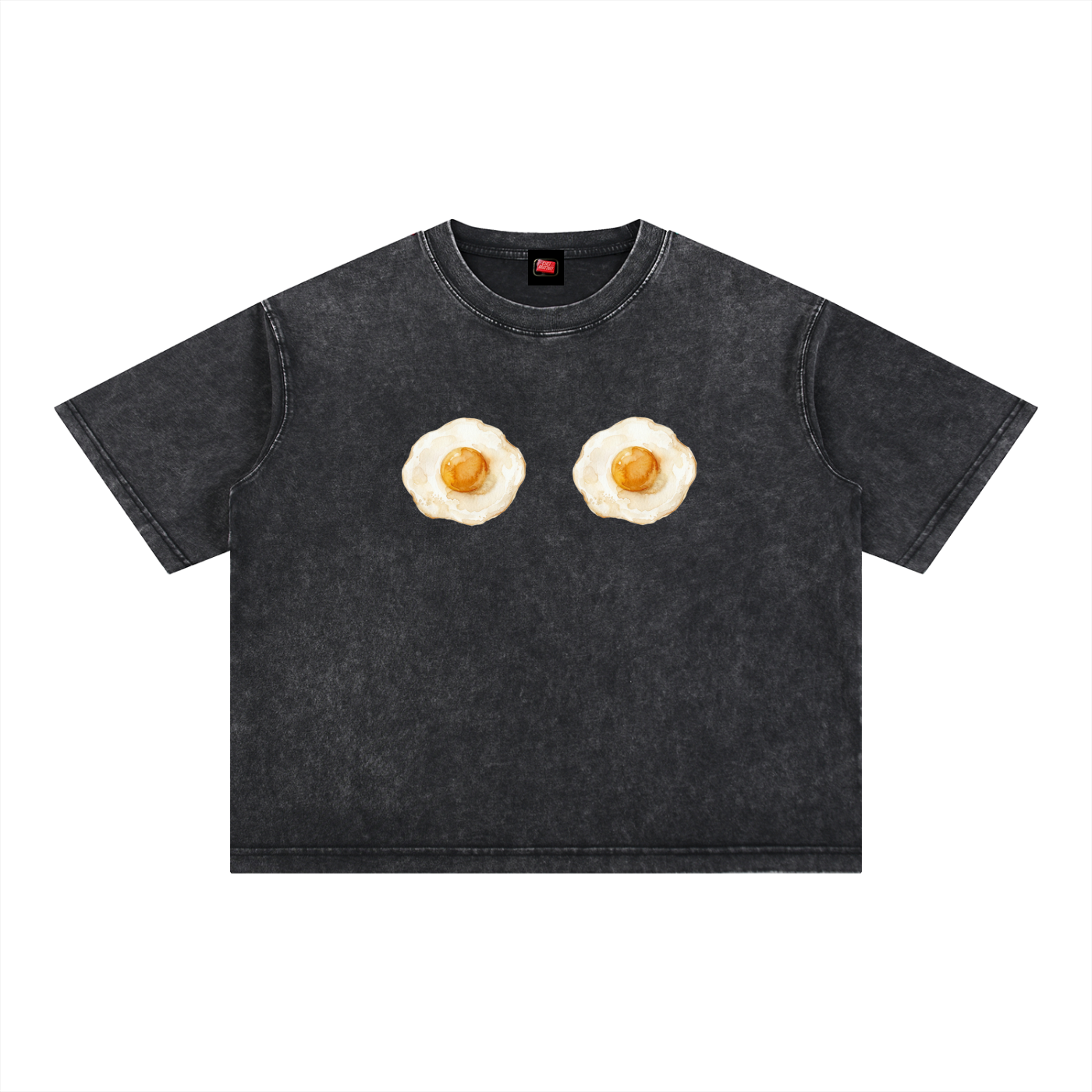 Two Eggs – Mineral Wash Boxy Cotton Tee